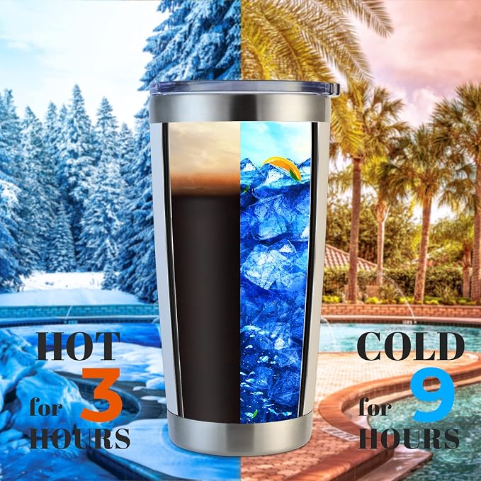 DOMICARE 20oz Stainless Steel Tumbler Bulk with Lid, Double Wall Vacuum Insulated Travel Mug, Powder Coated Coffee Cup, Powder White, 4 Pack - Image 3
