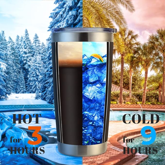 DOMICARE 20oz Stainless Steel Tumbler Bulk with Lid, Double Wall Vacuum Insulated Travel Mug, Powder Coated Coffee Cup, Powder Black, 12 Pack - Image 3