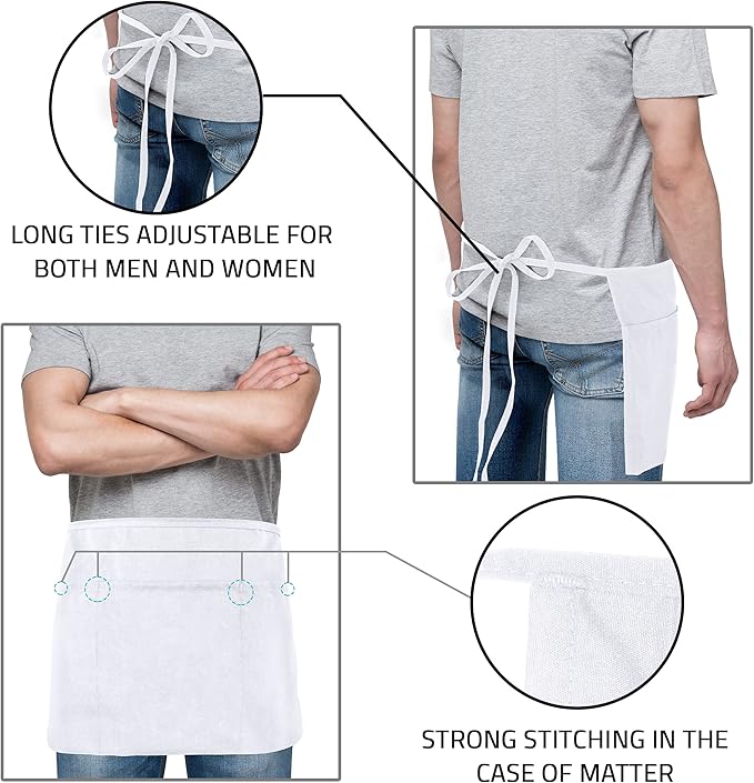 Utopia Wear 4 Pack Server Aprons - Image 4