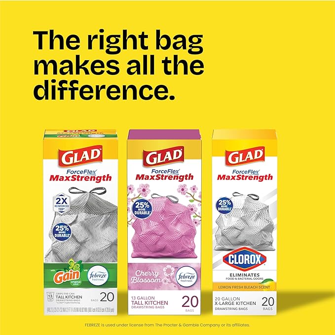 Glad Small Drawstring Trash Bags - Image 9