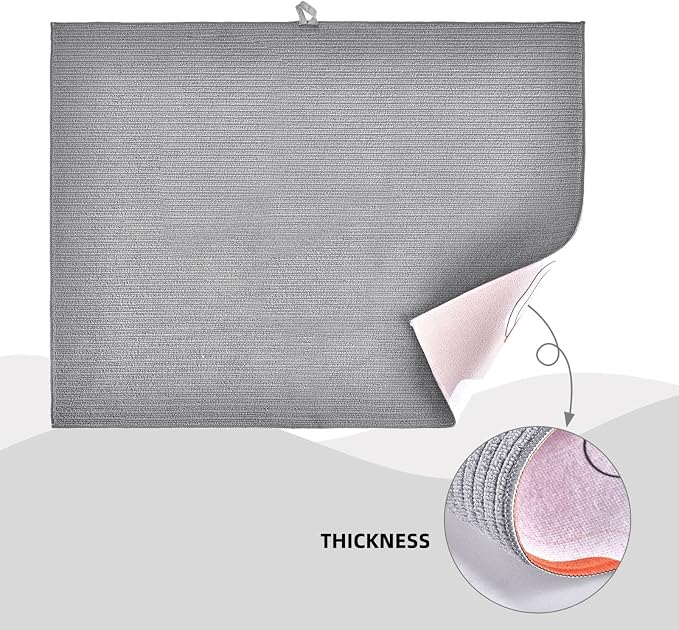 Dark Wood Dish Drying Mat Vintage Natural Wooden Board Rustic Farmhouse Style - Image 4