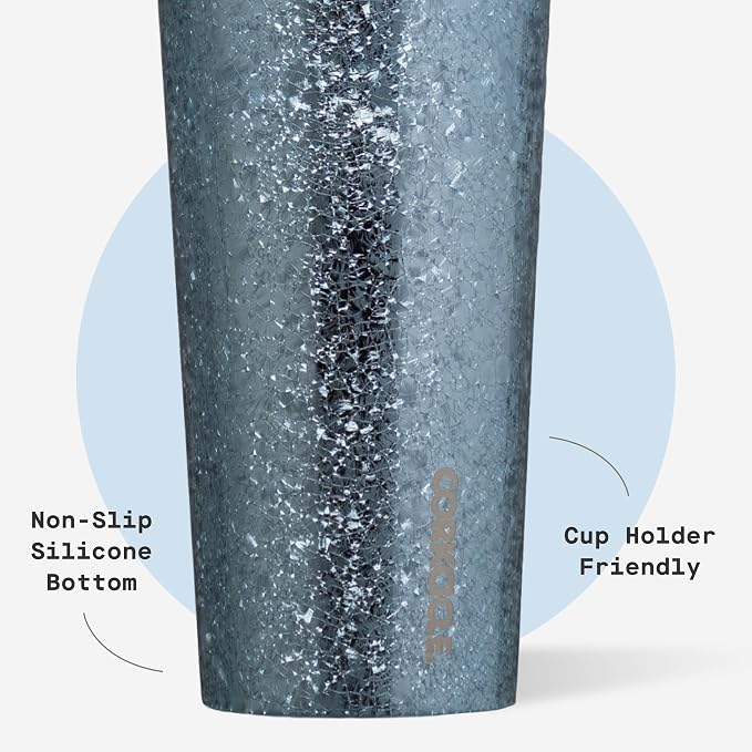 Corkcicle Cold Cup - Triple Insulated Tumbler with Straw - 12 Hours Cold - Leak-Resistant Lid - Easy Grip - Non-Slip Bottom - Summer Drinkware Gift - Keeps Drinks Ice Cold - 24 oz - Ice Breaker - Image 5