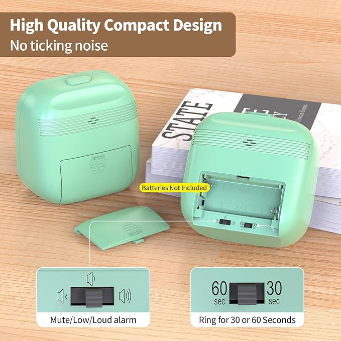 Visual Timer, Pomodoro Timers for Kids Adults, 60-Minute Countdown Desk Timer - Image 3