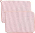 Pink Dish Drying Mats for Kitchen Counter, 2 Pack Dish Drying Mat Drying Pad by QualityGoodsWorldwideLLC