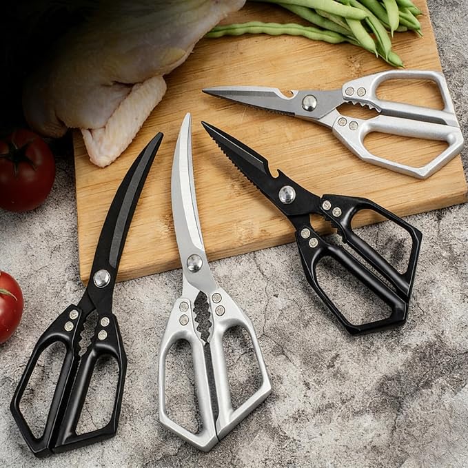 2-Piece Heavy Duty Kitchen Scissors Professional Stainless Steel Meat & Poultry - Image 6