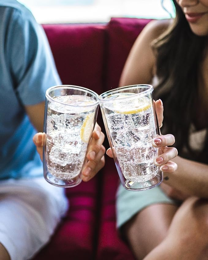 Tervis Clear & Colorful Tabletop Made in USA Double Walled Insulated Tumbler Travel Cup Keeps Drinks Cold & Hot, 16oz - 4pk, Citrus Sunrise - Image 2