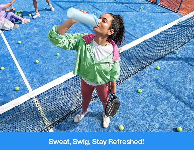 POWCAN 26 oz Insulated Water Bottle with 2-in-1 Straw and Spout Lid, Keep Cold 24H, Leak-Proof, Fits in Car Cup Holder, Stainless Steel Water Bottle for Sports, Travel, and School (Sea Breeze) - Image 8