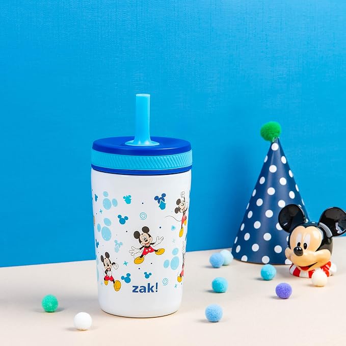 Zak Designs Disney Kelso Toddler Cups For Travel or At Home, 12oz Vacuum Insulated Stainless Steel Sippy Cup With Leak-Proof Design is Perfect For Kids (Mickey Mouse) - Image 10