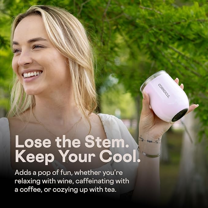 Corkcicle Stemless Wine Tumbler - Keeps Drinks Cold for 6 Hours - Triple-Insulated Stainless Steel - Non-Slip Base - Summer Drinkware Gift - Keeps Drinks Cold - 12 oz - Ice Breaker - Image 6