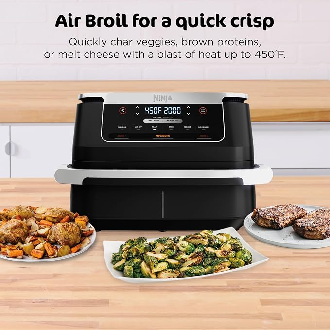 Ninja Foodi Air Fryer, 7 Qt MegaZone, 6-in-1, Black, DZ071 - Image 4