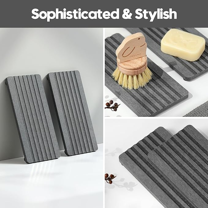 Razborci 2PCS Diatomite Quick Stone Drying Tray Mat - Image 5