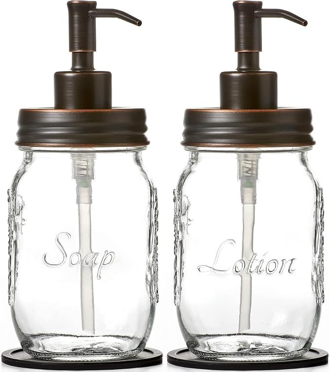 Mason Jar Soap and/or Lotion Dispenser by Industrial+Rewind