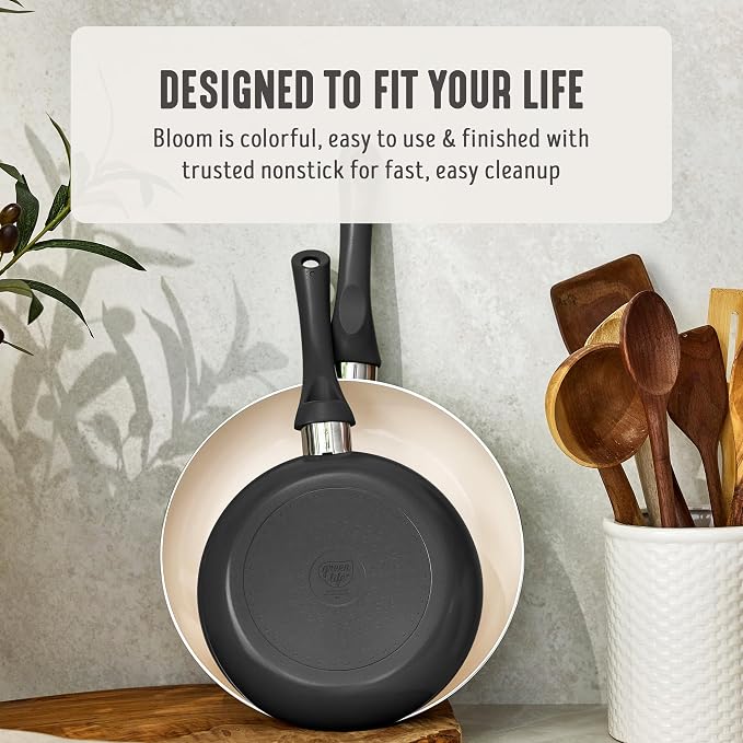 GreenLife 2-Piece Nonstick Frying Pan Set, 8” & 10” Skillets, Non-Toxic Ceramic - Image 3