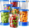 BiuLeon 12 Pack-34oz Freezer Storage Containers, Plastic Food Storage Containers by Unknown