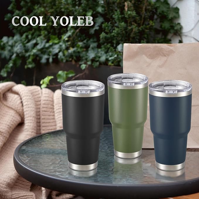 30 oz Tumbler with Lid Stainless Steel Tumblers Vacuum Insulated Cup Reusable Powder Coated Travel Mug Double Wall Leak Proof Portable Cups Keep Cold Drinks for 12 Hours, Army Green, 1 Pack - Image 6