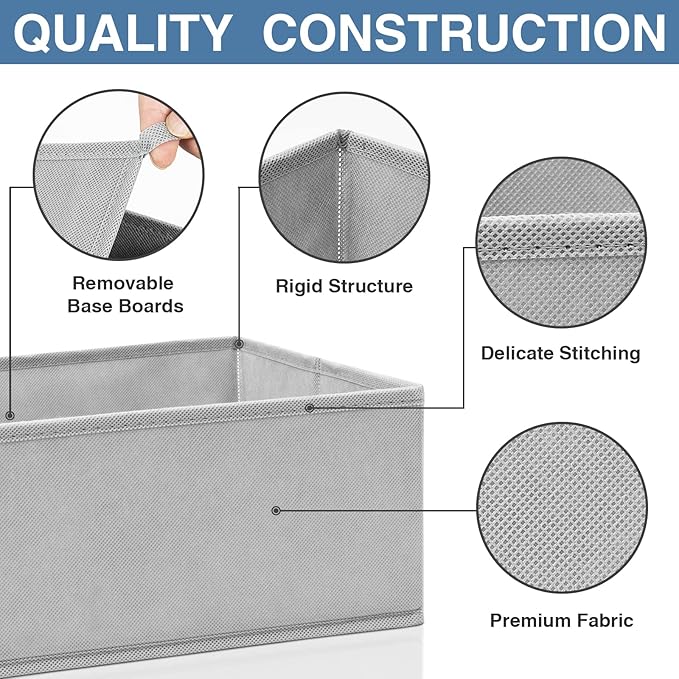 Criusia Drawer Organizer Clothes 12 Pack, Dresser Organizer - Image 5