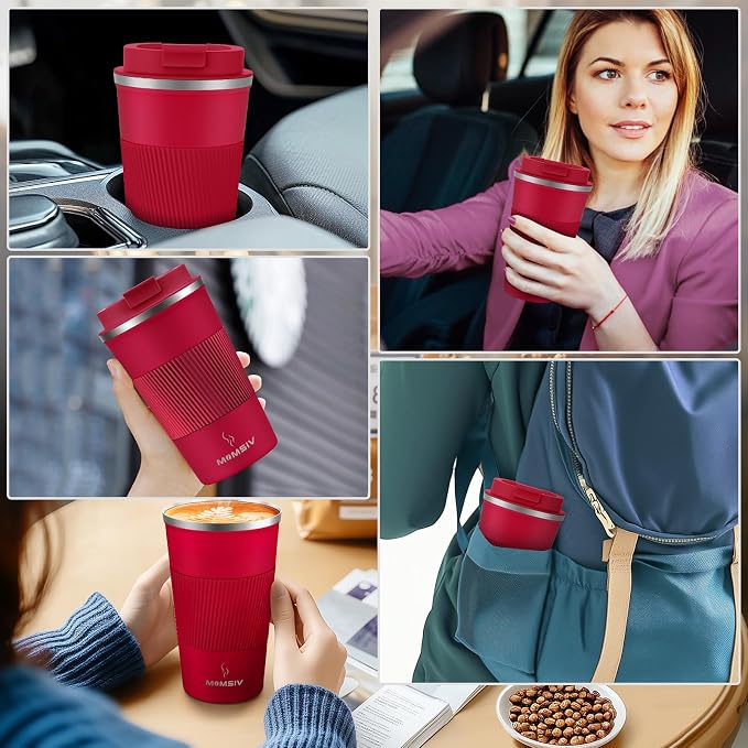 MOMSIV 17oz Travel Mug, Insulated Coffee Cup with Leakproof Lid, Vacuum Stainless Steel Double Walled Reusable Tumbler for Hot and Cold Water Coffee and Tea In Travel and Car - Image 7