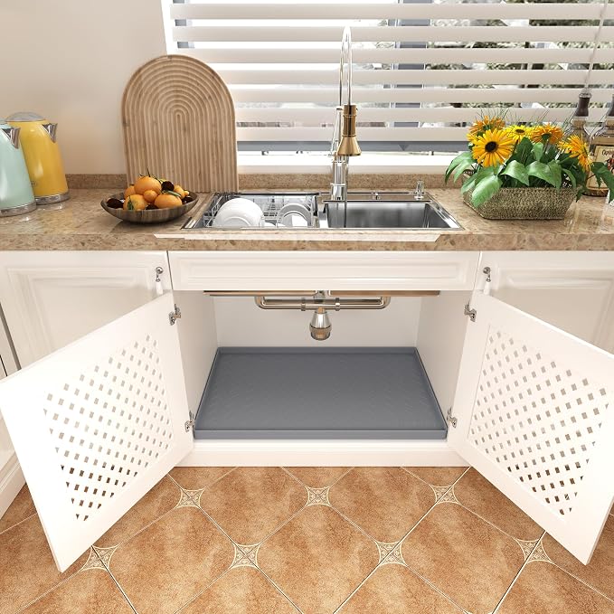 TigeJoy 25" x 22" Under Sink Mats - Image 6