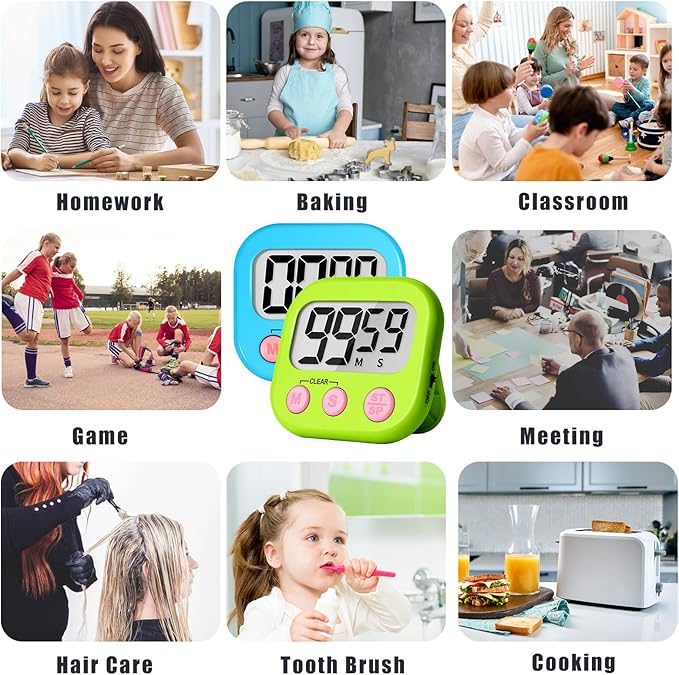 ZILLEEN Classroom Timer for Kids Teachers 4 Pack Digital Timers - Image 5