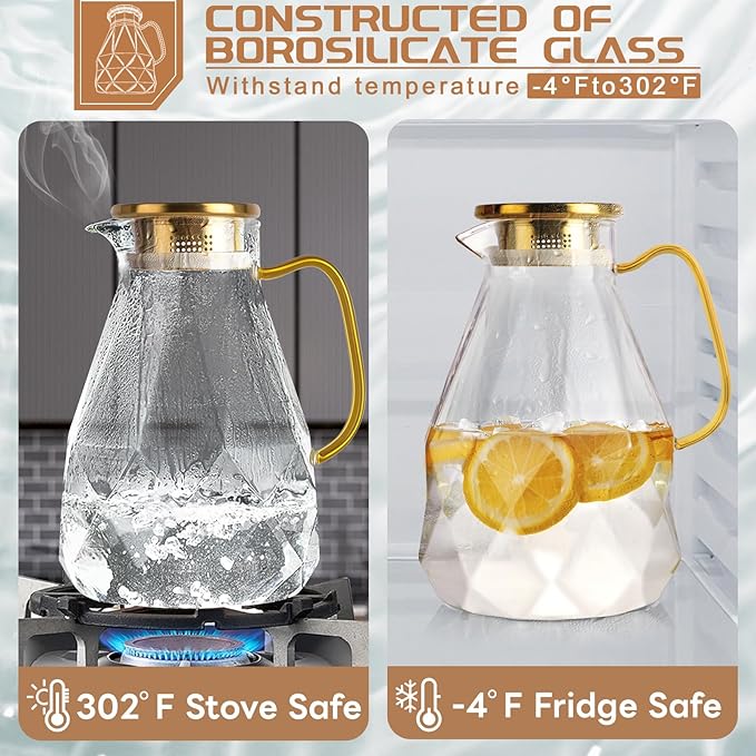 Yirilan 2.8 Liter Glass Pitcher - Image 3