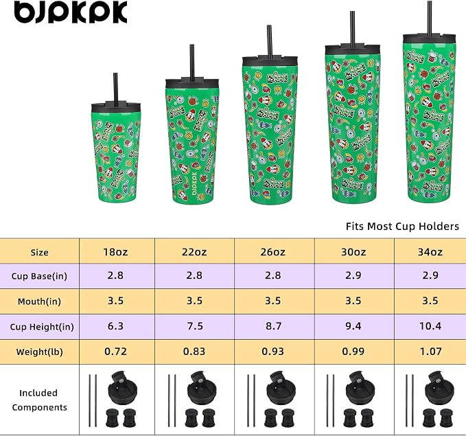 BJPKPK 22oz Stainless Steel Insulated Tumbler With lid And Straw Travel Coffee Thermal Tumblers Cup For Women And Men,Game - Image 4