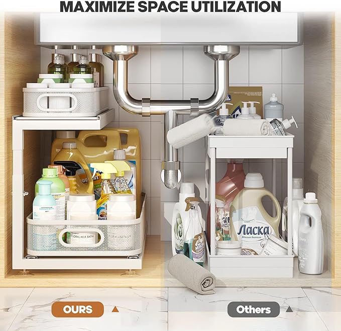 2-Pack 21.3 IN Depth Under Sink Organizer - Image 5