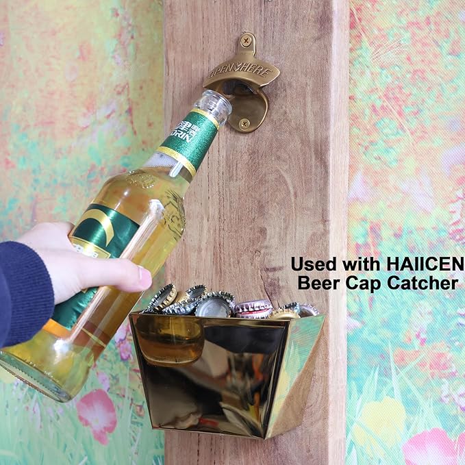 15 PCS Aged Gold Bottle Opener Wall Mounted Beer Cap Opener Mountable Bulk - Image 3