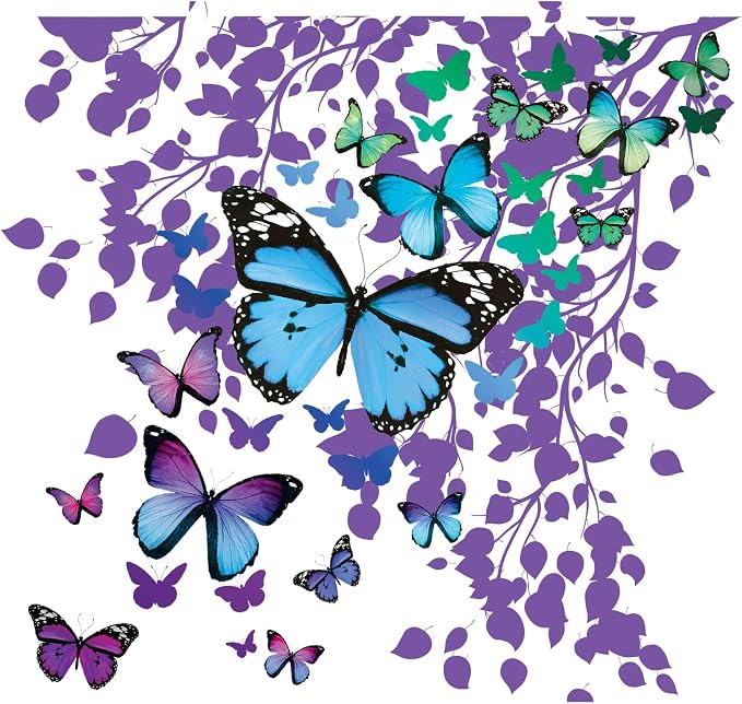 Tervis Blue Endless Butterfly Made in USA Double Walled Insulated Tumbler Travel Cup Keeps Drinks Cold & Hot, 24oz Venture Lite Water Bottle, Classic - Image 2