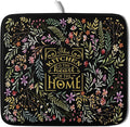 Absorbent Dish Drying Mat Colorful Flowers Microfiber Pad by Giwawa