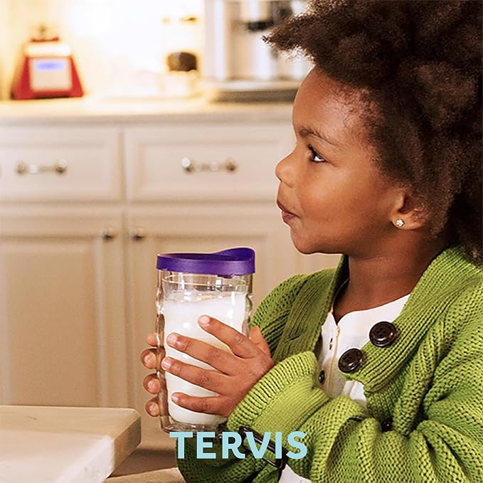 Tervis Clear & Colorful Lidded Made in USA Double Walled Insulated Tumbler Travel Cup Keeps Drinks Cold & Hot, 10oz Wavy, Orange Lid - Image 7
