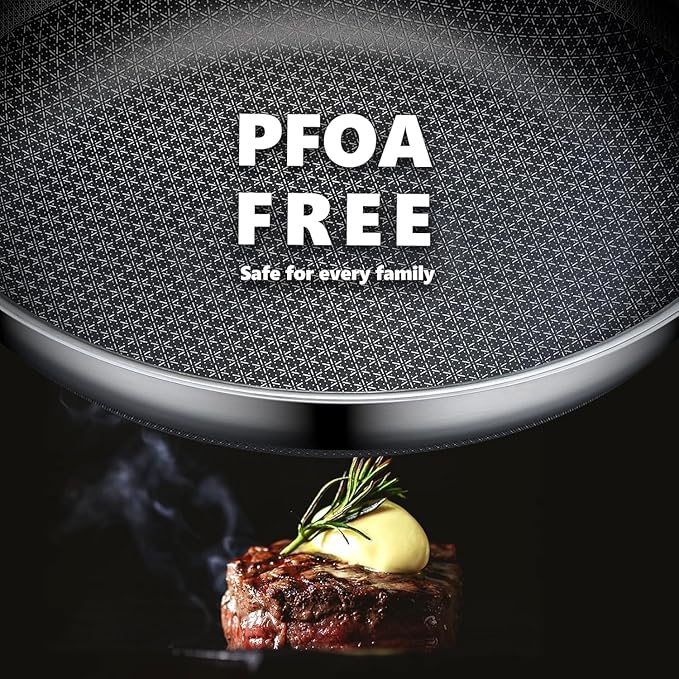 Non Stick Frying Pans Set, Hybrid Pans Set Nonstick, Pan - Image 3