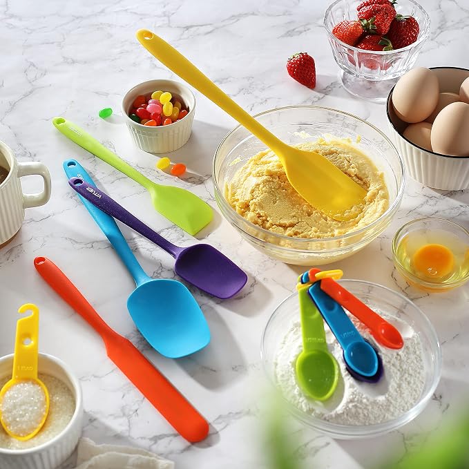 5PCS Silicone Rubber Spatula Set, VITUER Food Grade BPA-Free Spatulas - Image 7