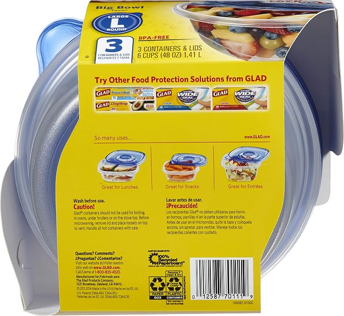 Glad GladWare Big Bowl Food Storage Containers - Image 4