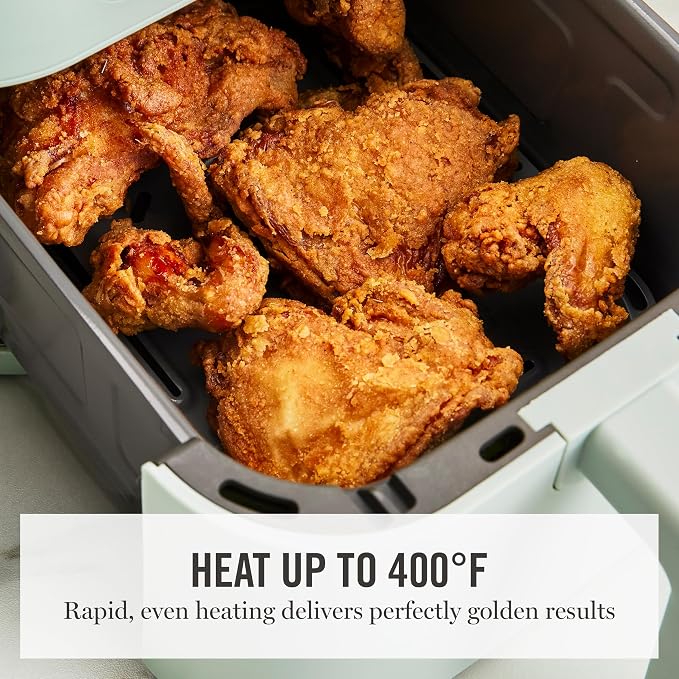 Martha Stewart 6-Quart Air Fryer, 6 Presets, Space Saving, Honeydew Sage - Image 8