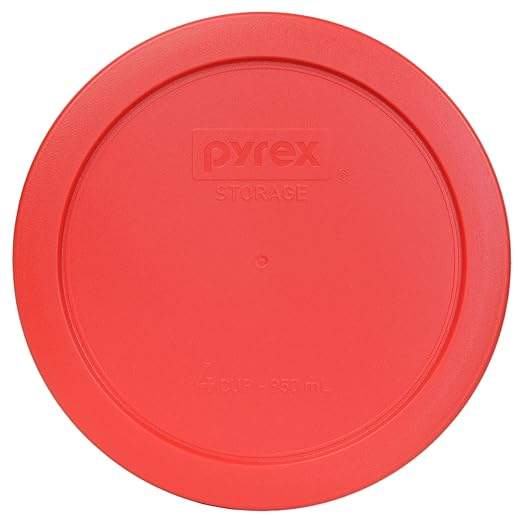 Pyrex 7201-PC 4-Cup Red Plastic Food Storage Replacement Lid - Image 2