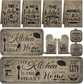 Fourluoo 10 Pcs Farmhouse Kitchen Decor and Accessories Set 4 Kitchen Towels 2 by Fourluoo