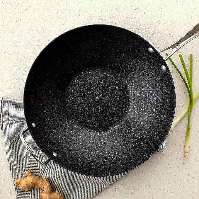 Nordic Ware Basalt Aluminized Steel Spun Wok, Ceramic Coating - Image 6