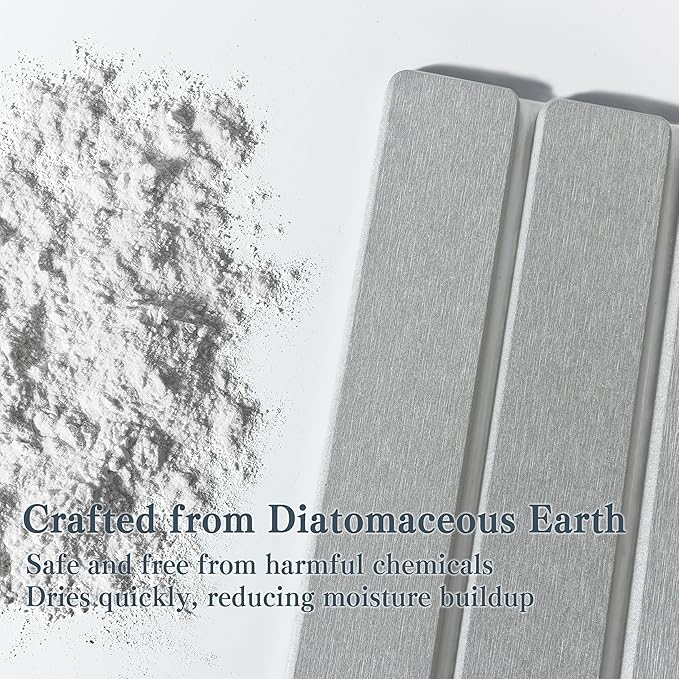 2pcs Stone Dish Drying Mat for Kitchen Counter, Quick-Dry Diatomaceous Earth - Image 3