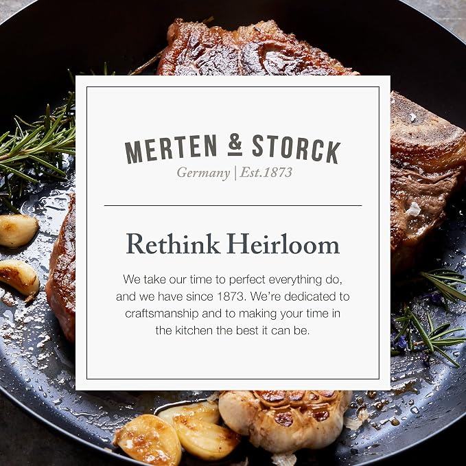 Merten & Storck Pre-Seasoned Carbon Steel 12” Frying Pan Skillet, Use on - Image 10
