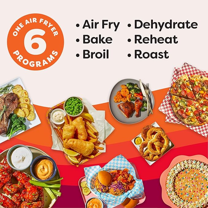 Instant Pot 6QT VORTEX Plus Air Fryer, 6-in-1, Air Fry, Broil, Dehydrate, Crisp, Roast, Reheat, Bake, Dishwasher-Safe Airfryer basket, from the Makers of Instant Pot, Stainless Steel - Image 4