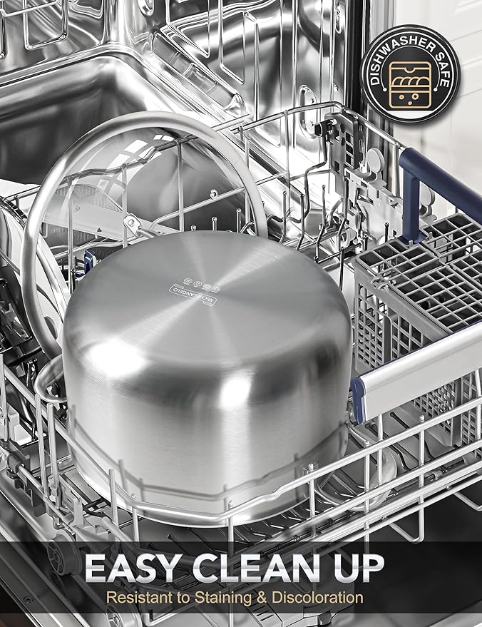 MICHELANGELO Tri-ply Stainless Steel Stock Pot, Heavy Duty Stockpot - Image 5