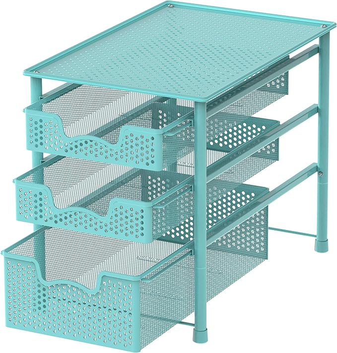 Simple Houseware Stackable 3 Tier Sliding Basket Organizer Drawer by SimpleHouseware