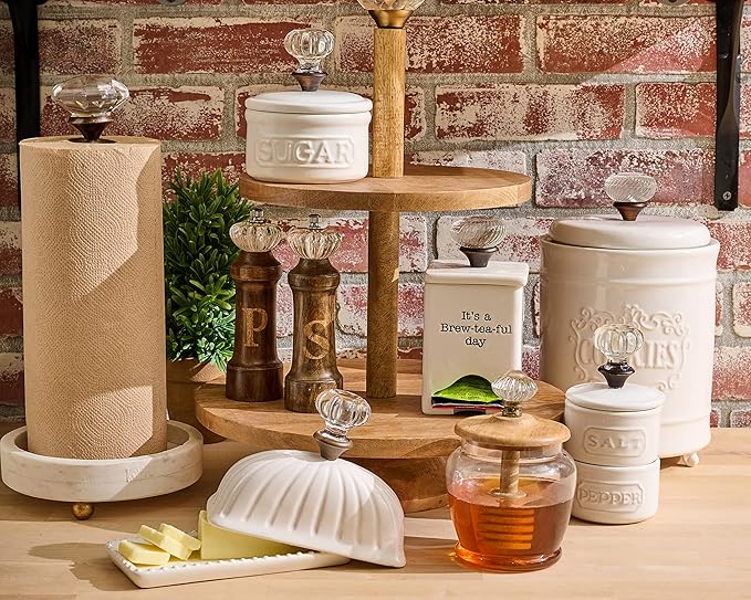 Mud Pie FBA_ Ceramic Tea Bag Caddy - Image 4