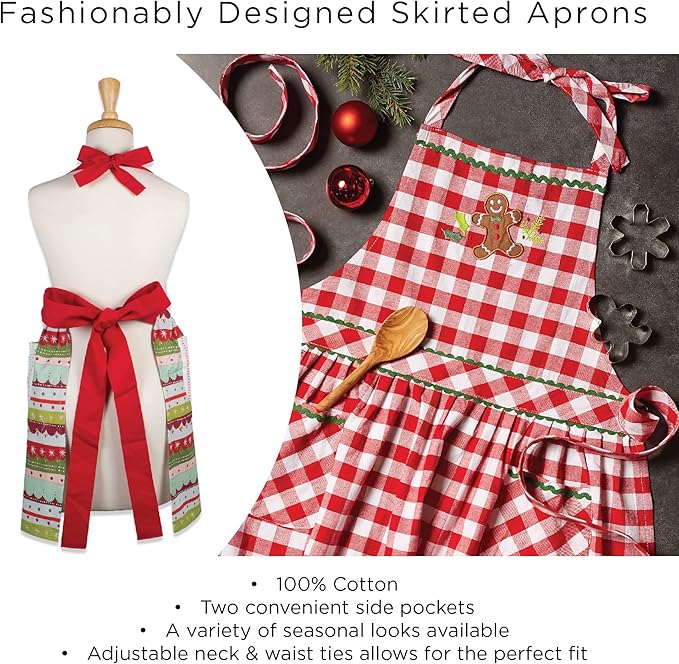 DII Women's Spring & Summer Apron Collection Adjustable, Two Large Pockets & - Image 5