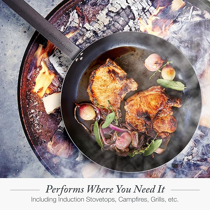 Merten & Storck Pre-Seasoned Carbon Steel 12” Frying Pan Skillet, Use on - Image 5