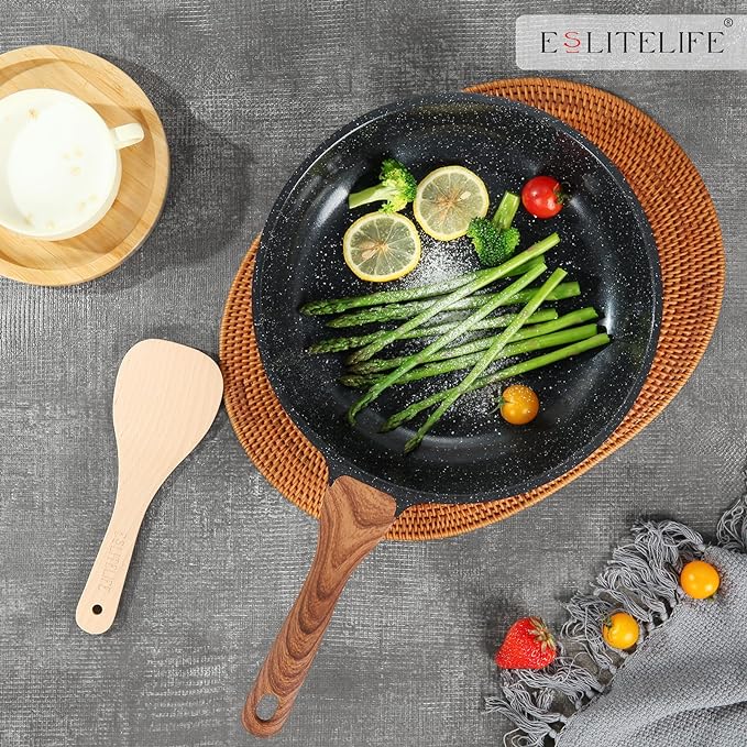 ESLITE LIFE Nonstick Ceramic Frying Pans Skillets Set - Image 7