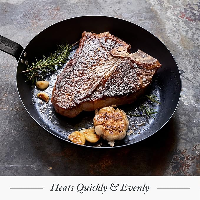 Merten & Storck Pre-Seasoned Carbon Steel 8” Frying Pan Skillet, Use on - Image 6